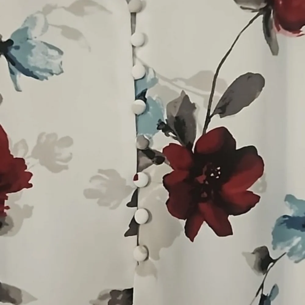 White House Black Market Floral V-neck Bell Sleeve Blouse - Picture 7 of 7